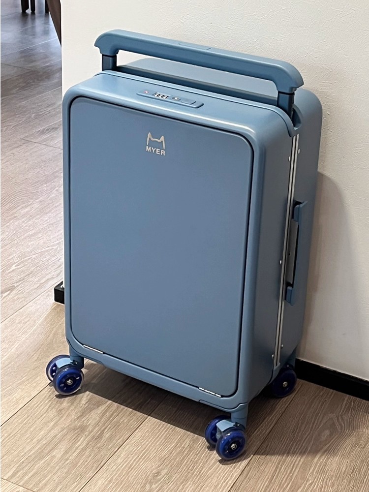 2025新款宽拉杆前开盖20寸登机箱丝滑静音万向轮24大容量旅行箱