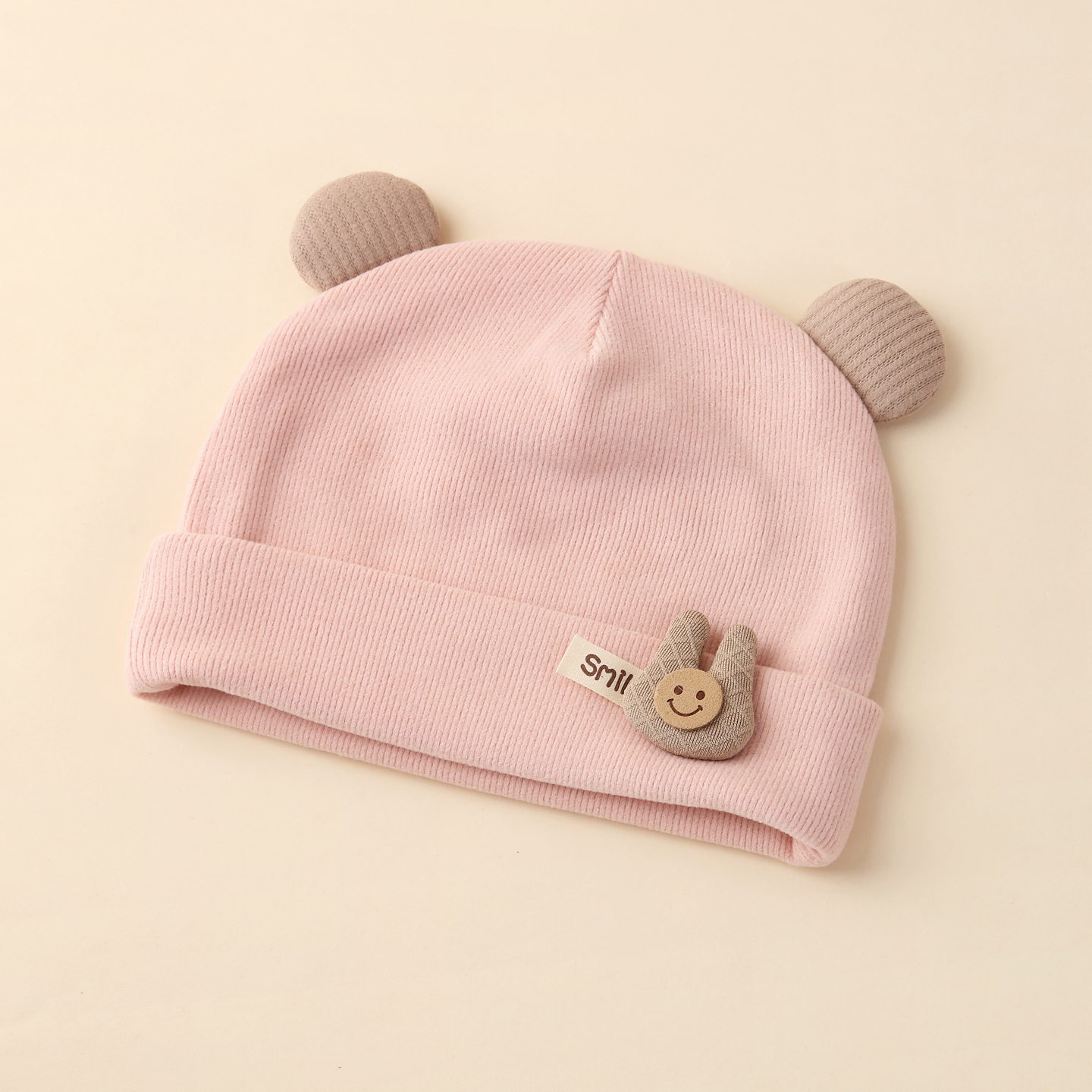 婴儿帽子6到12个月小月龄宝宝帽秋冬季外出保暖护囟门帽女宝洋气