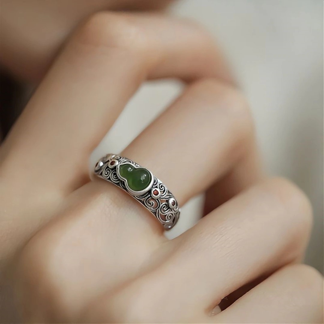 925银戒指 时尚女士气质通体s925纯银祥流光风925银唐草情银质女