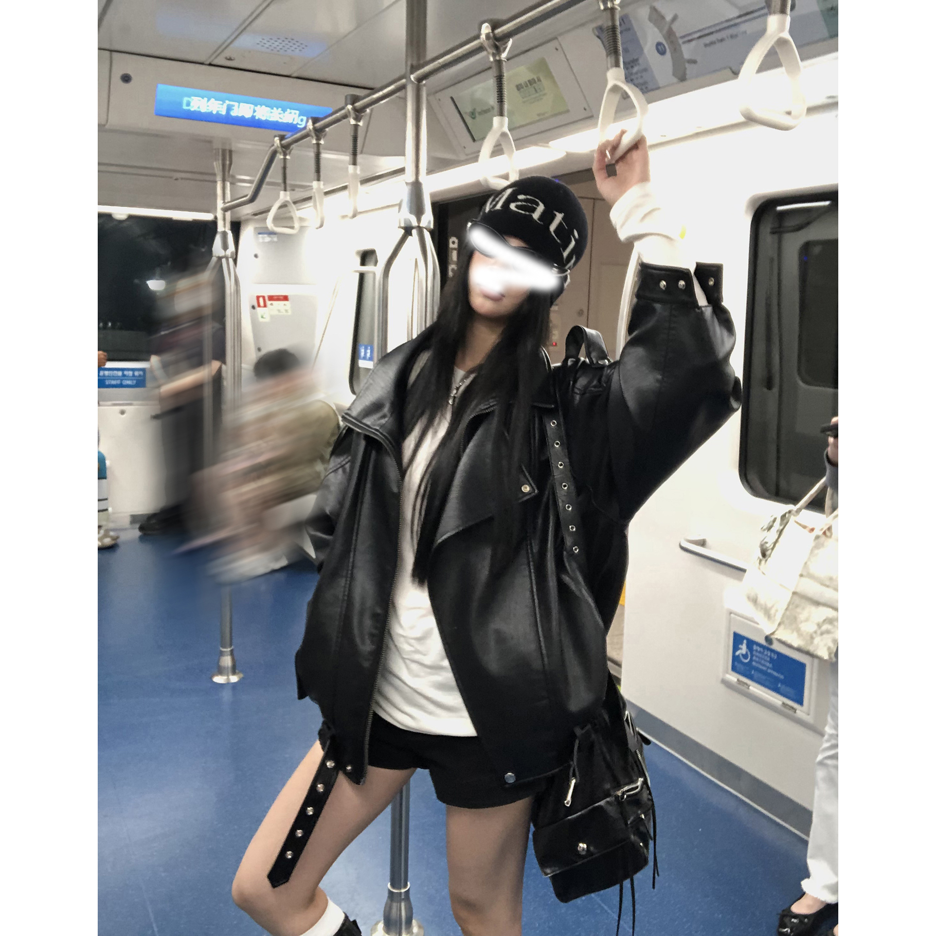 秋冬季新款百搭韩版夹克帅气机车服炸街上衣黑色皮衣休闲外套女潮