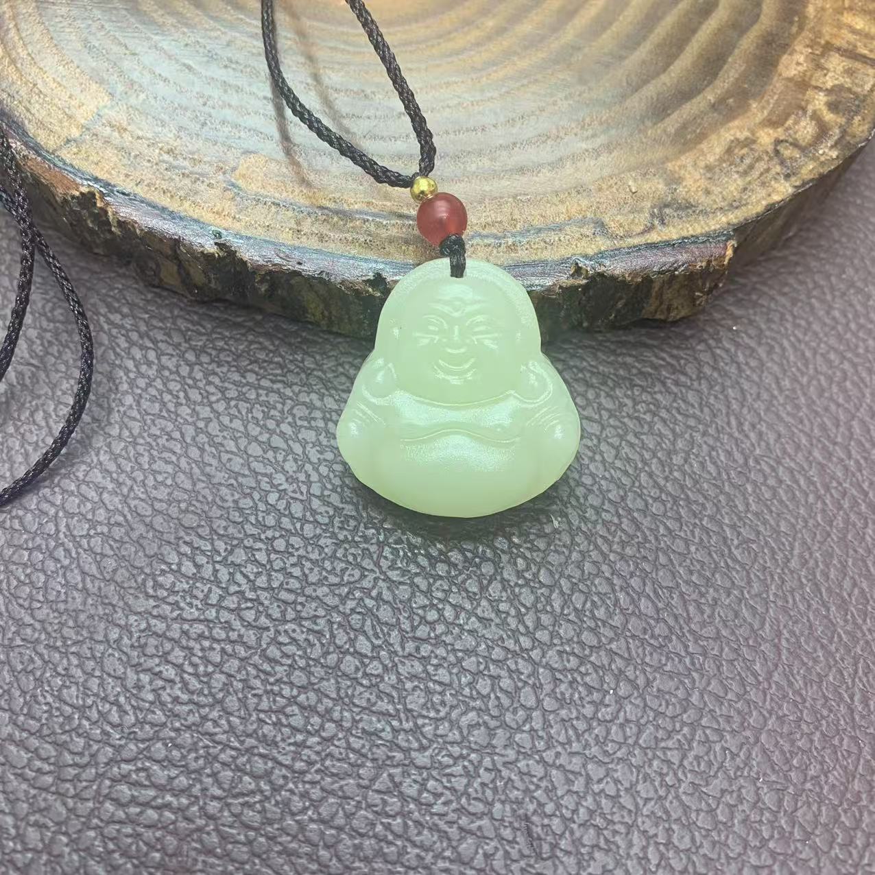 精美若羌黄口笑佛吊坠-时尚-百搭-温润