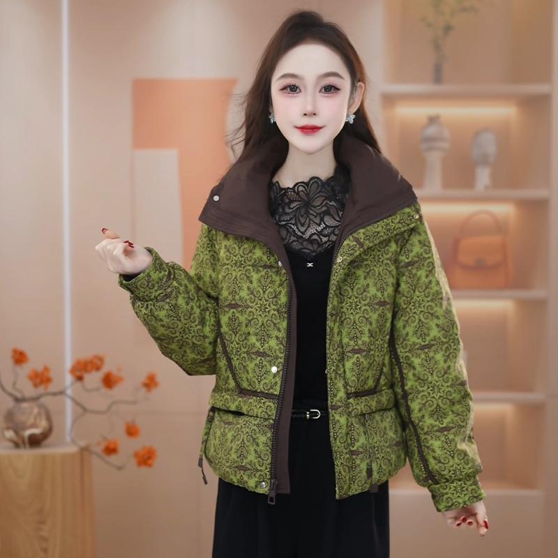 妍2025年冬季新款时尚气质轻奢百搭加厚保暖短款羽绒服秋冬L-3XL