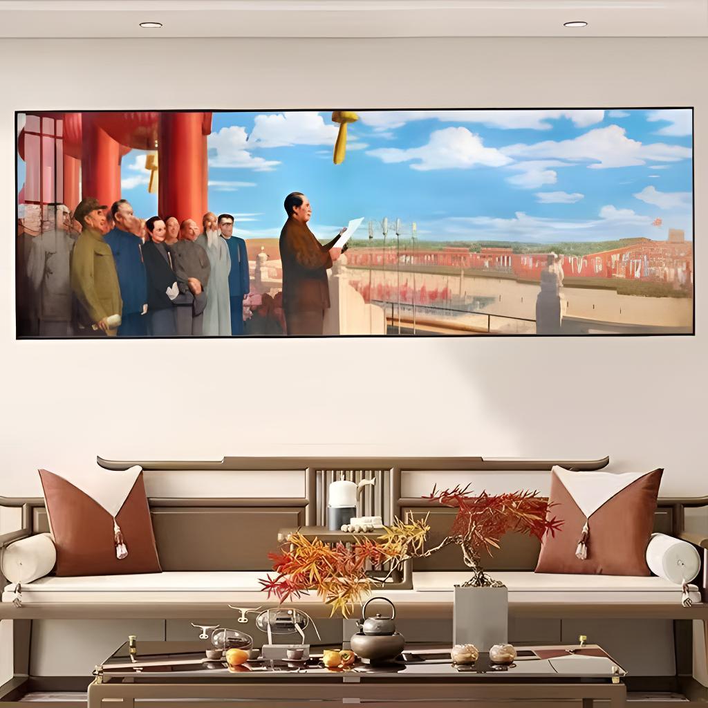 高清开国大典经典画怀旧画装饰画宣传画定制客厅书房壁画十大元帅