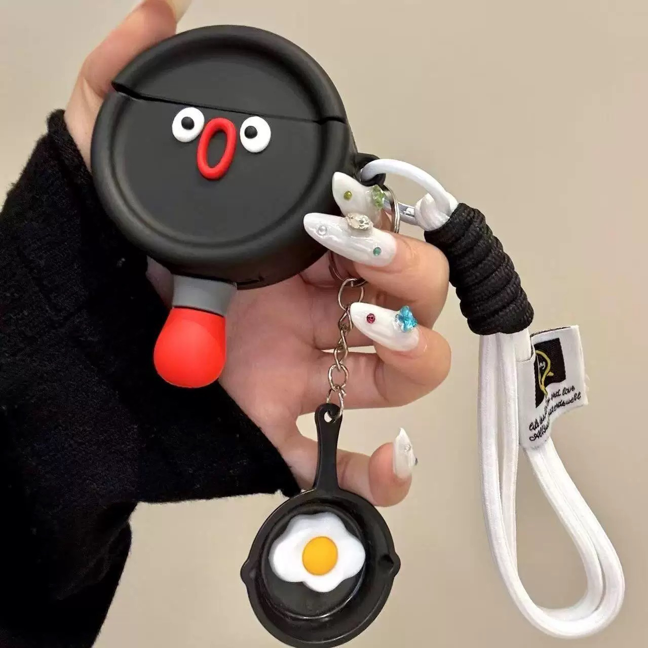 卡通pingu企鹅平底锅适用苹果Airpods4保护套新3代无线蓝牙耳机套