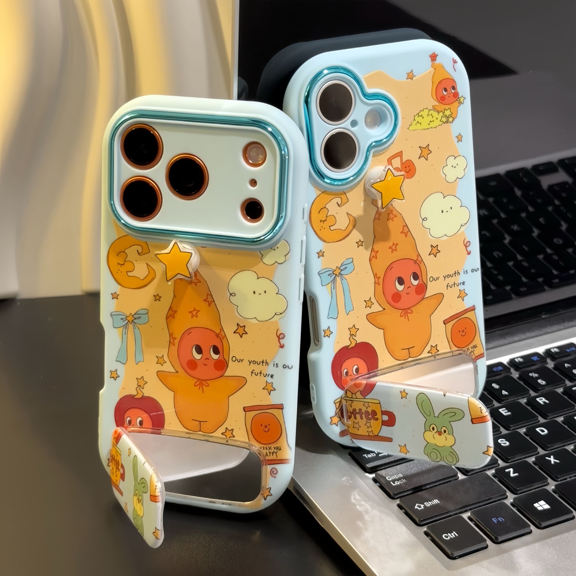 旋转星星人支架适用苹果17手机壳iphone16小米14vivoppo华为P70套