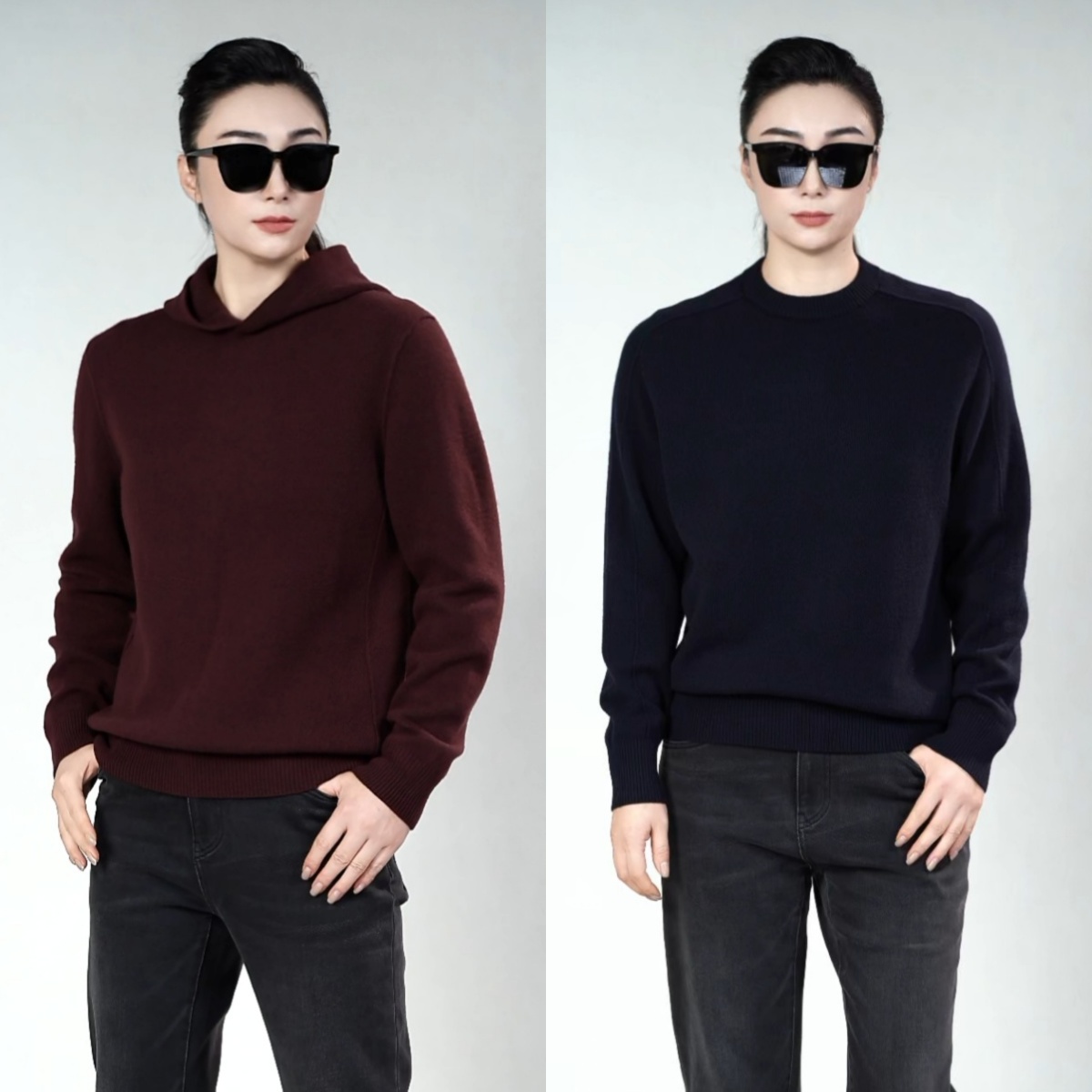 迪卡里奥费雷男士强缩绒羊毛衫53MY175/53MY125秋冬羊毛针织衫