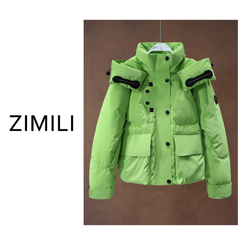 【亮哥欧货女装】2025冬季新品苹果绿90绒高蓬松加厚羽绒服26965