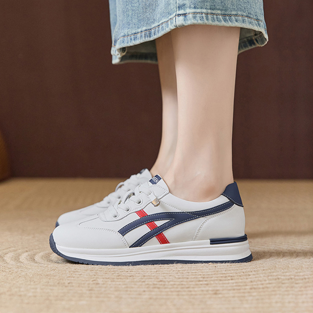 【慢跑阿甘鞋5代】真皮小白鞋2025新款轻便运动休闲跑步阿甘鞋8868