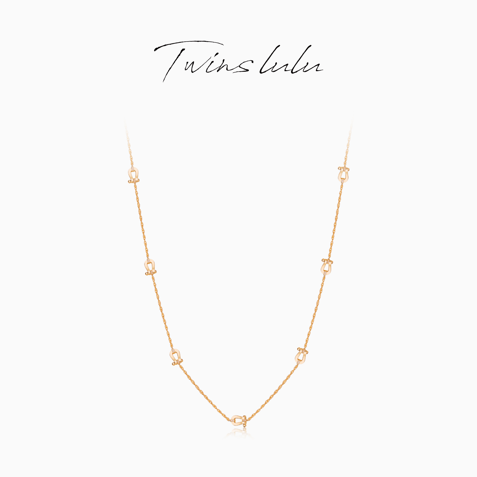 TWINS LULU 流光风 轻奢时尚简约百搭马蹄长款项链TSJ10139