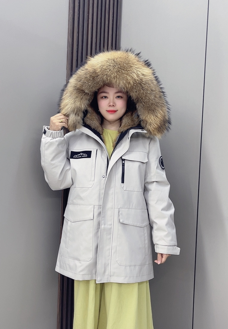 2026爆款(男女同款)真皮毛9806派克服中长款(下单赠护毛里衬)