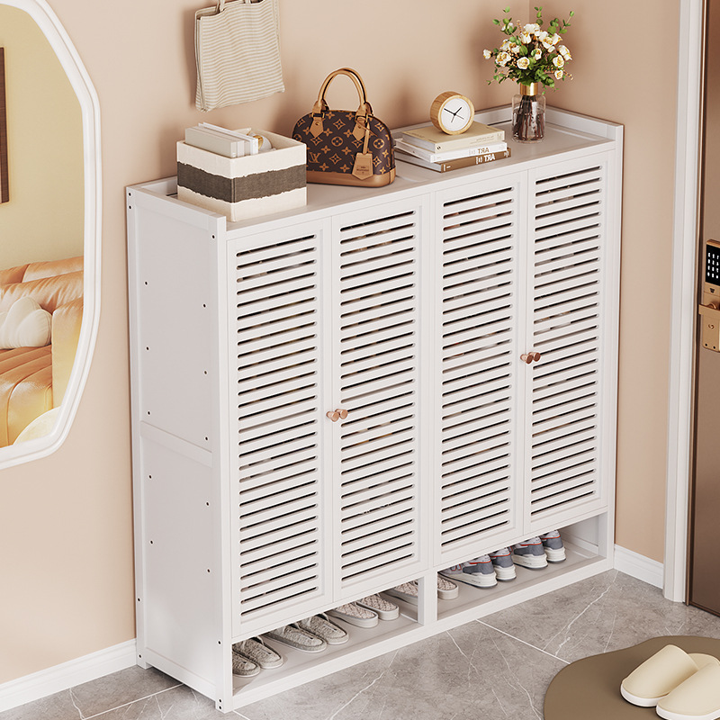 简易鞋柜门口多层家用玄关大容量收纳柜子带门防尘鞋架