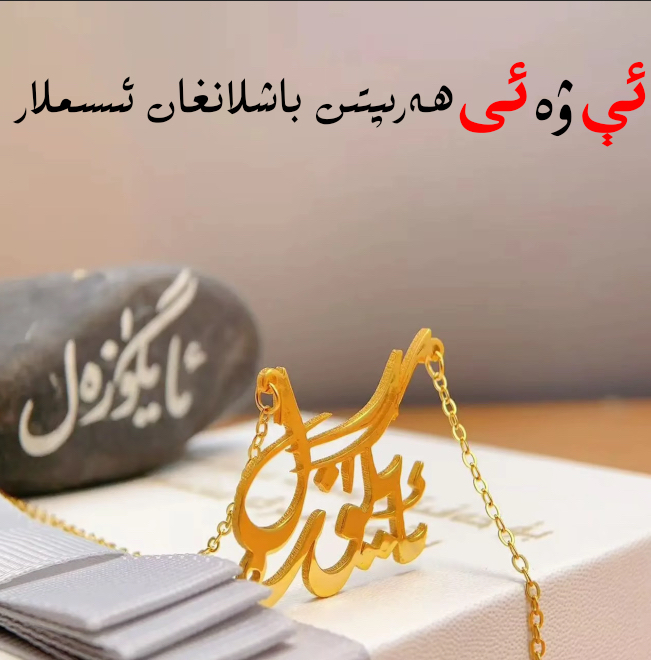 钛钢项链 E开头名字项链 isim zanjir