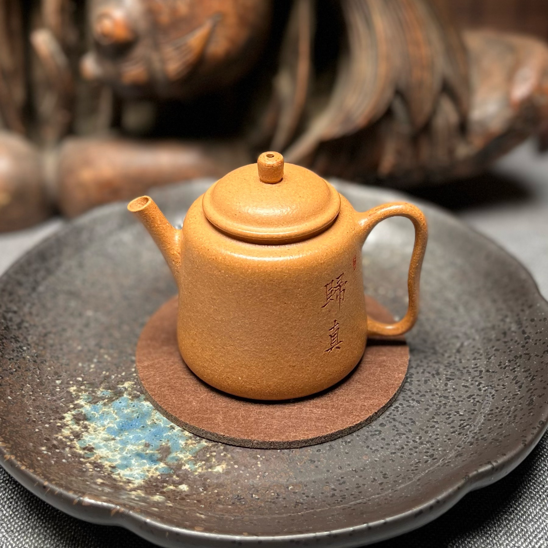 宜兴紫砂壶曼生器汲直壶95cc原矿黄金段泥纯手工国潮中国风茶壶