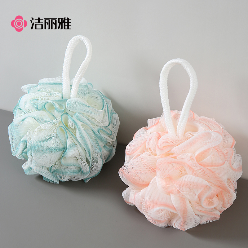 洁丽雅沐浴球洗澡搓背神器柔软浴花球女大号男不散浴花搓澡神器