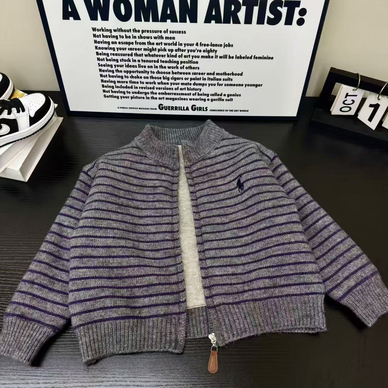 【德绒-加绒加厚】儿童毛衣2025年秋冬季新款韩版条纹针织衫自发热