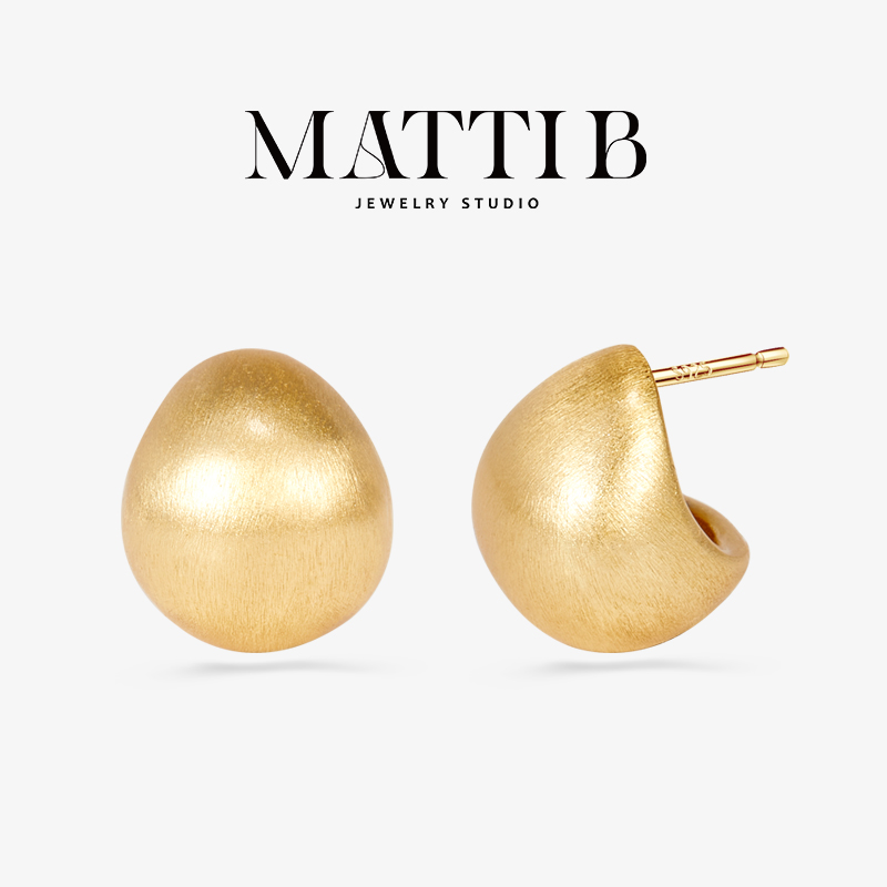 铜合金耳饰 铜合金耳饰 小众拉丝金属气质轻奢百搭女士耳钉1726