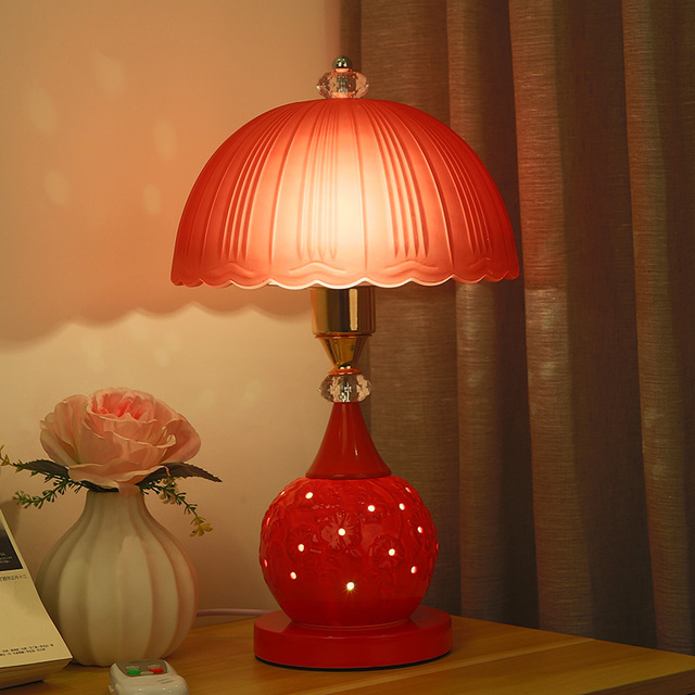 结婚台灯卧室浪漫婚房床头灯礼物红色喜庆送礼品婚庆长明灯
