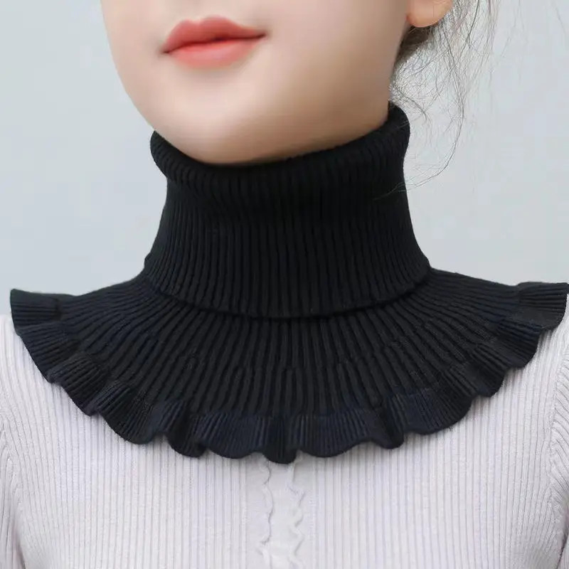 【包芯纱，很亲肤】秋冬加厚高领毛衣假领女百搭护颈围脖保暖女脖套