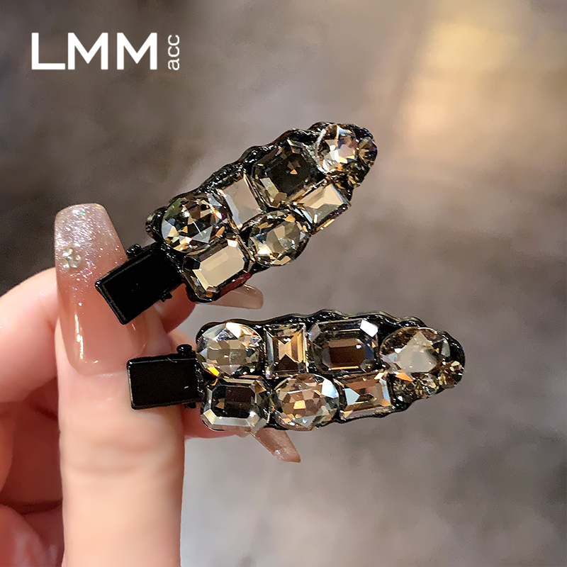 韩国东大门气质水钻发夹时尚刘海侧边夹碎发无痕发夹鸭嘴夹头饰