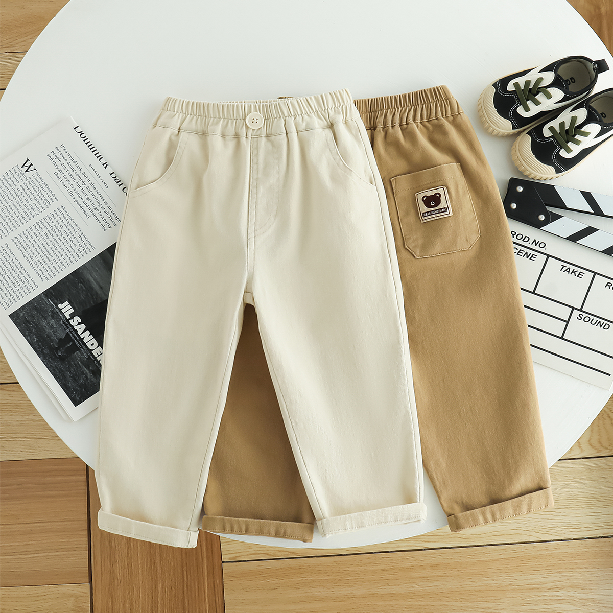 【校园裤王】男女儿童休闲裤纯棉春秋款百搭长裤宝宝中小童萝卜裤