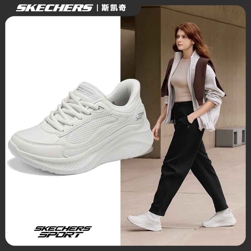 【闪穿糕糕鞋】斯凯奇新款女士运动网面小白鞋透气女鞋休闲鞋117526