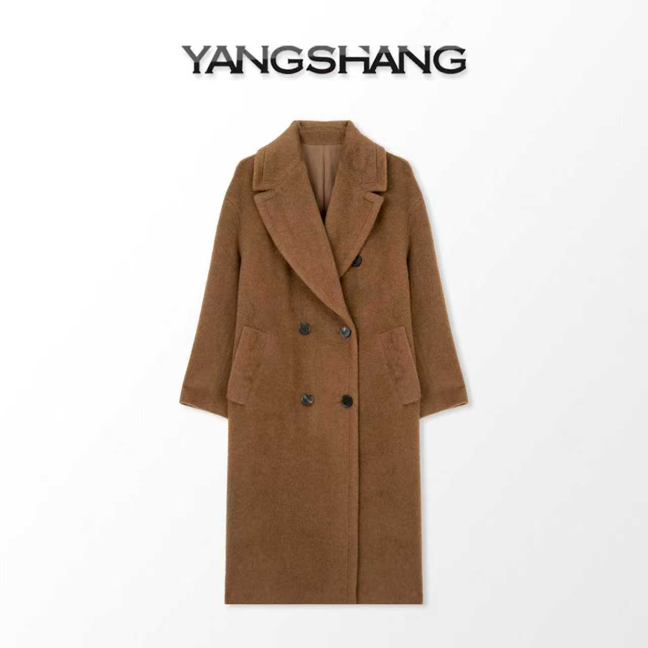 【YANGSHANG】经典极简柔软绵羊毛驼绒大衣  LB3536
