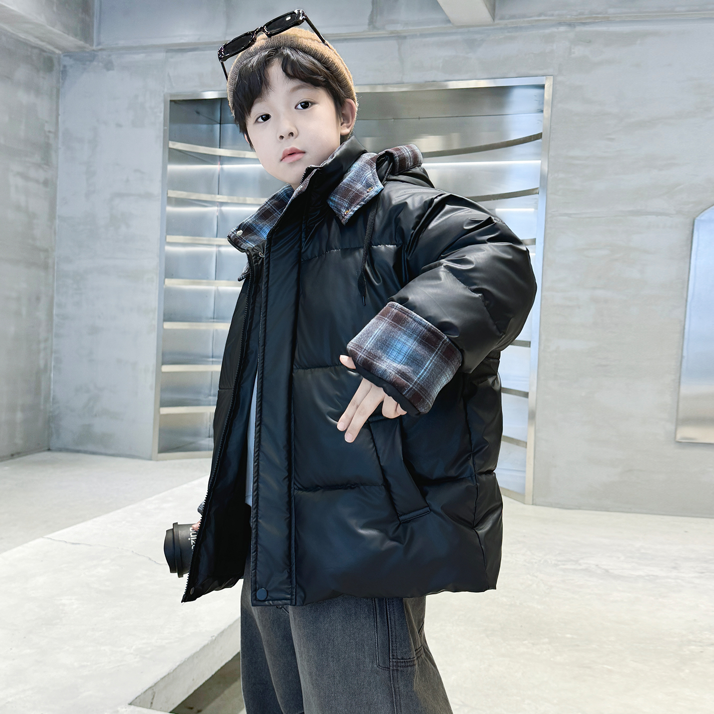 男童冬装羽绒棉服2025新款中大童棉袄儿童加厚保暖冬季棉衣外套潮