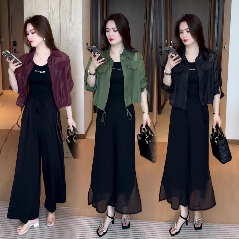 夏季新款轻薄透气防晒衬衫女宽松显瘦薄款披肩时尚减龄百搭上衣潮