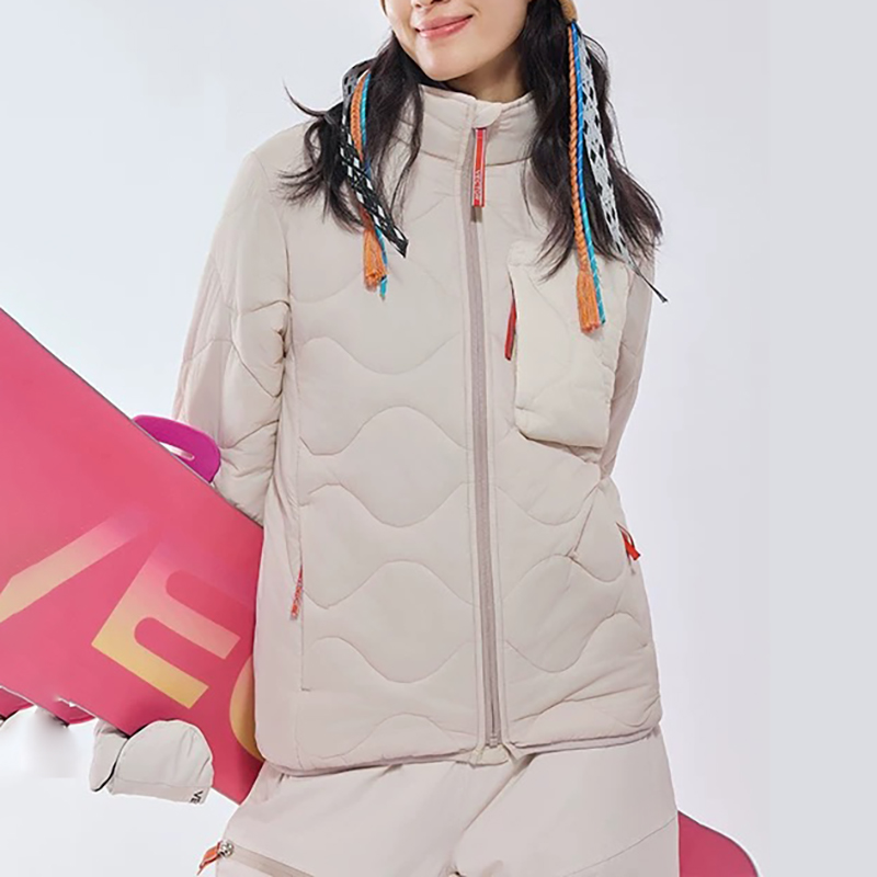 （衣兮户外情侣款撞色棉服）9006冬季新款时尚潮流轻薄立领外套D