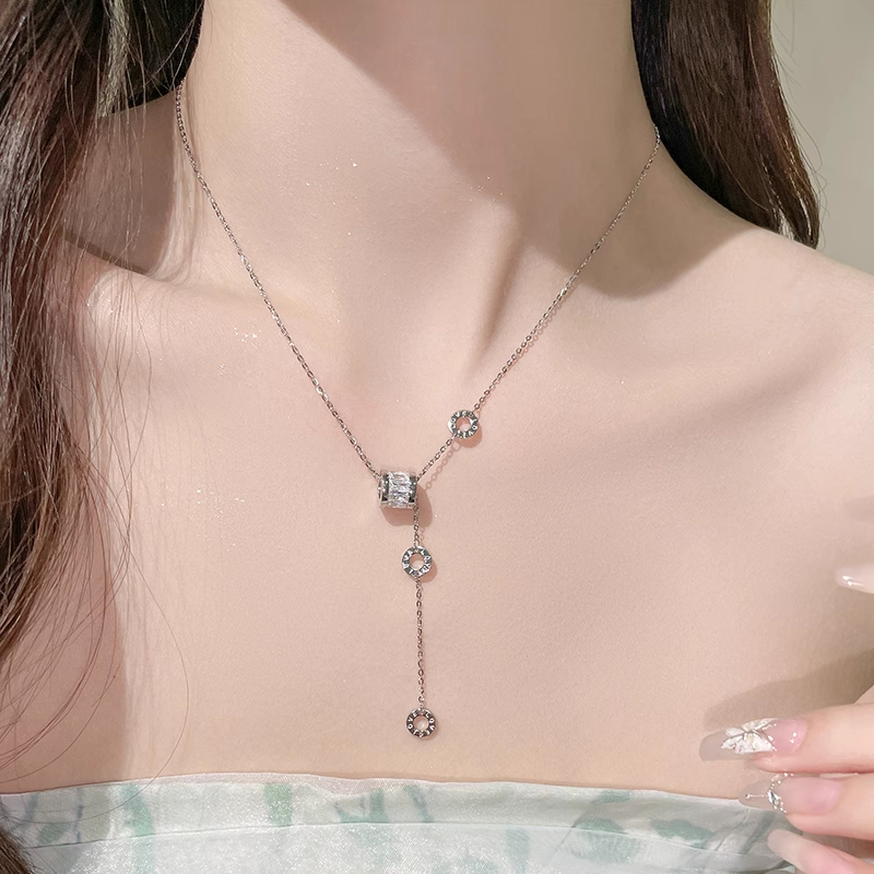 坠链均足银 999纯银小蛮腰项链女气质轻奢显白七夕送女友闺蜜礼物