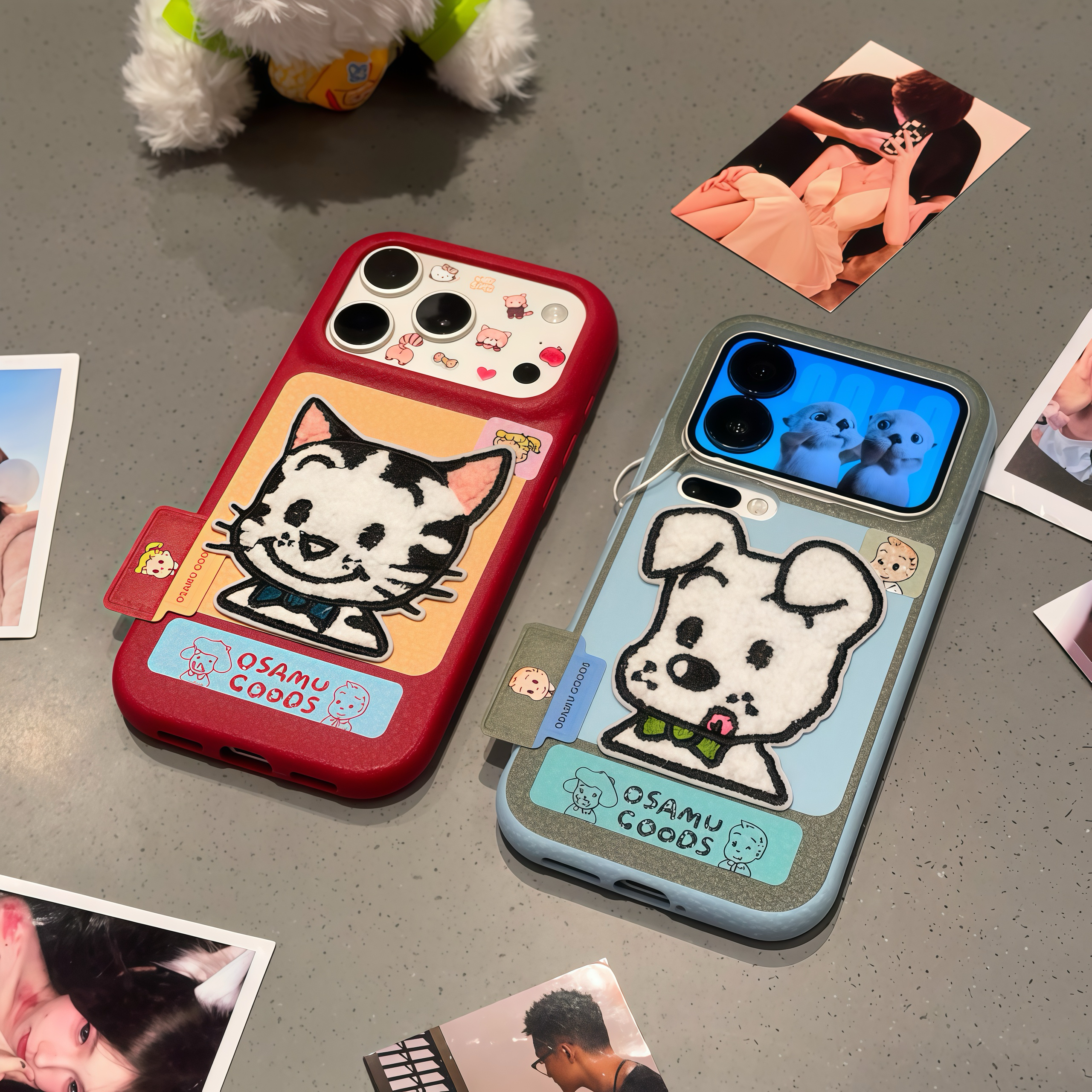 欧克里里原田治系列刺绣标签适用苹果17手机壳华为vivo小米17oppo