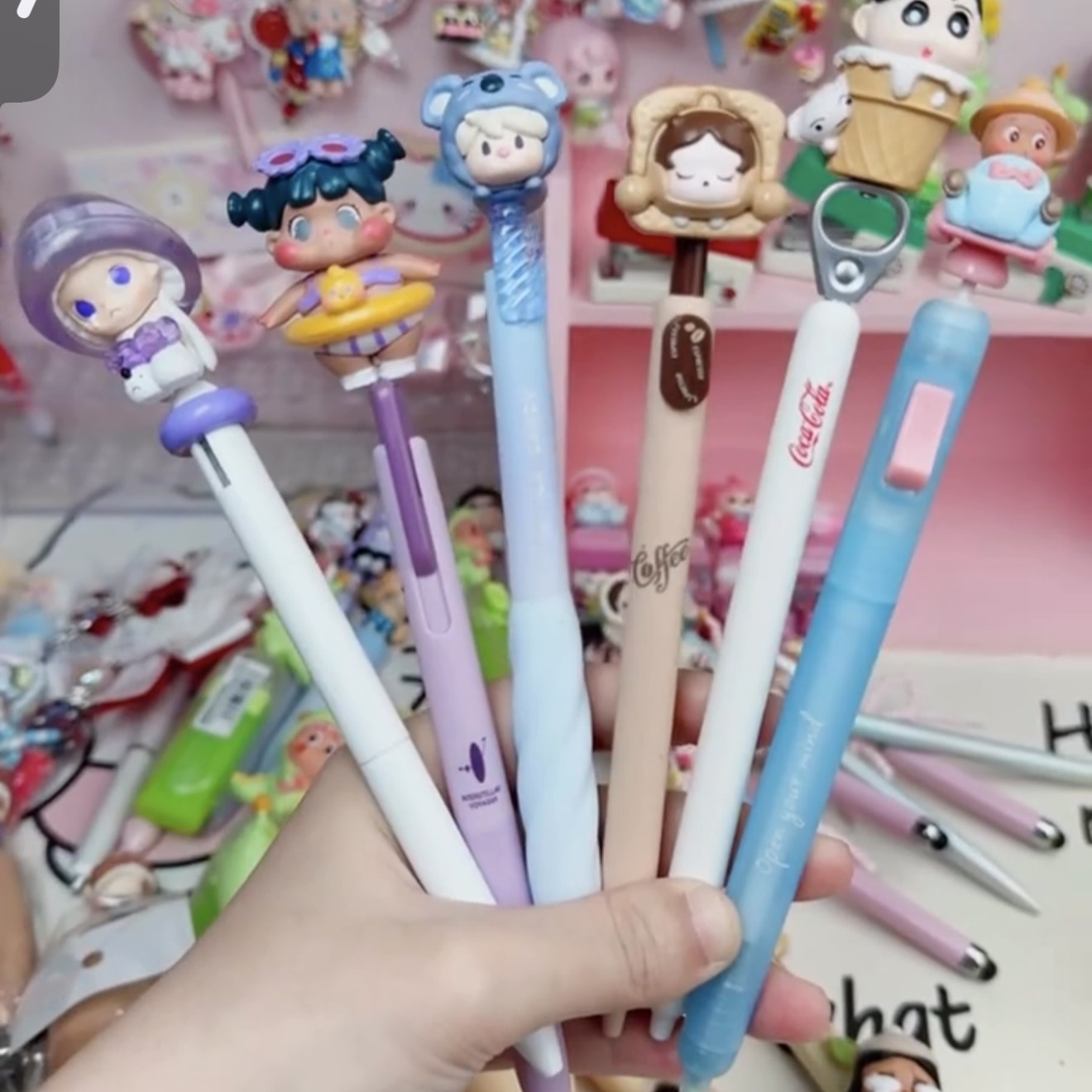 厚油重工DIY手作萌粒开学必备手绘串珠可爱创意萌粒笔