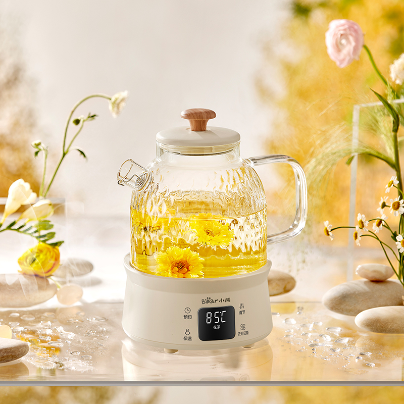小熊养生壶全玻璃恒温家用多功能婴儿冲泡调奶烧水壶办公室煮茶壶