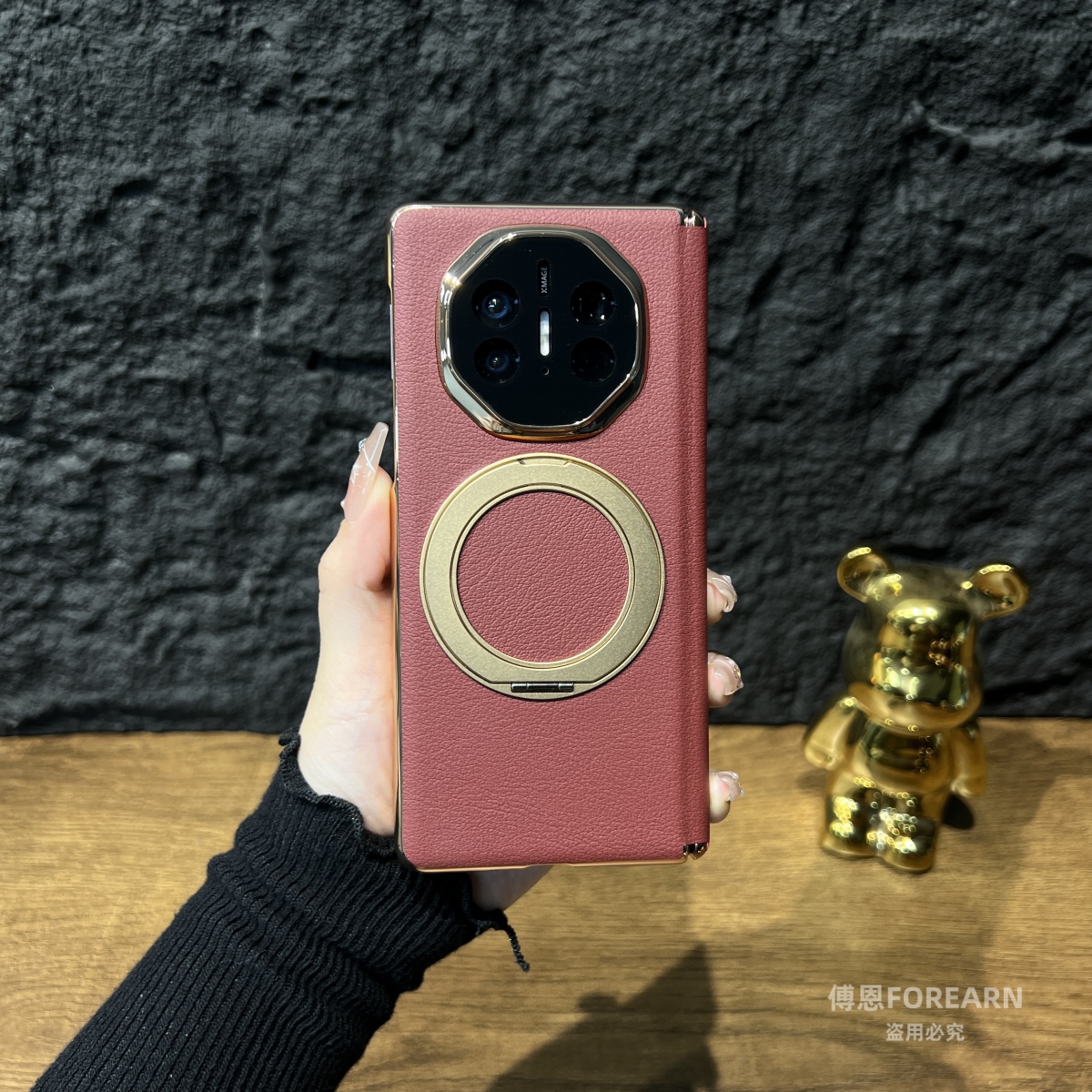 适用于华为matex5手机壳双中轴旋转支架matex6折叠屏x5保护套x3