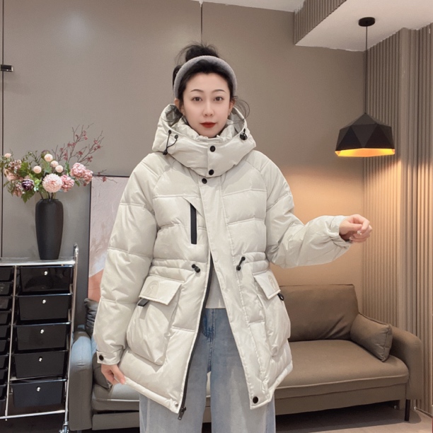 《卉好》中长款连帽加厚保暖冬季立领面包服显瘦外套2889