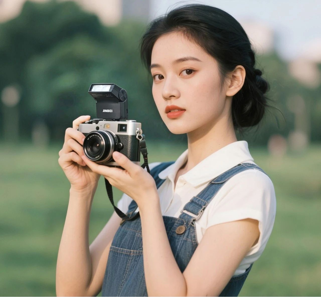 便携迷你闪光灯单反微单相机机顶热靴灯适配富士索尼佳能尼康