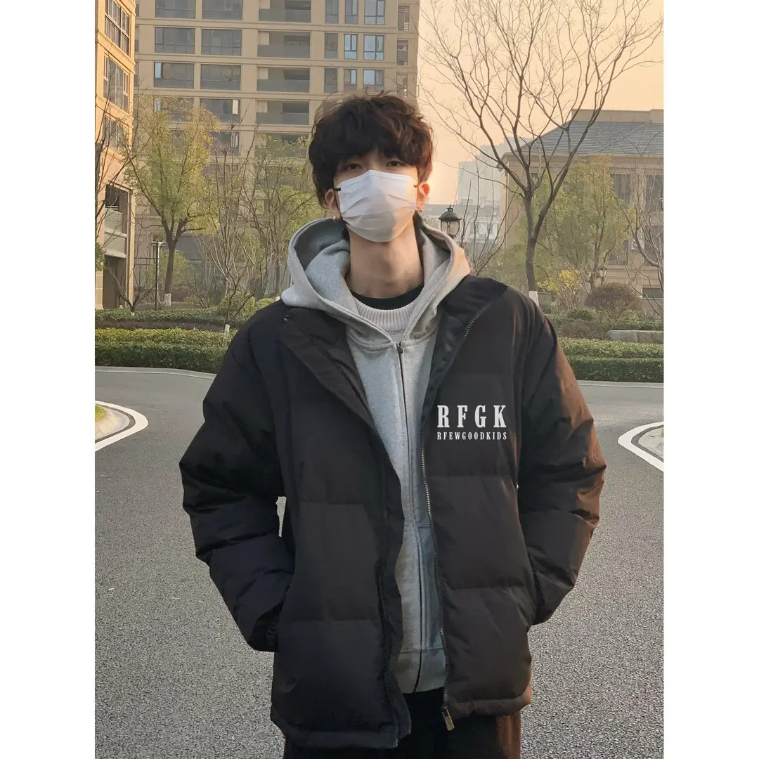 美式高街棉服男秋冬2025新款立领夹棉保暖宽松棉袄青少年外套