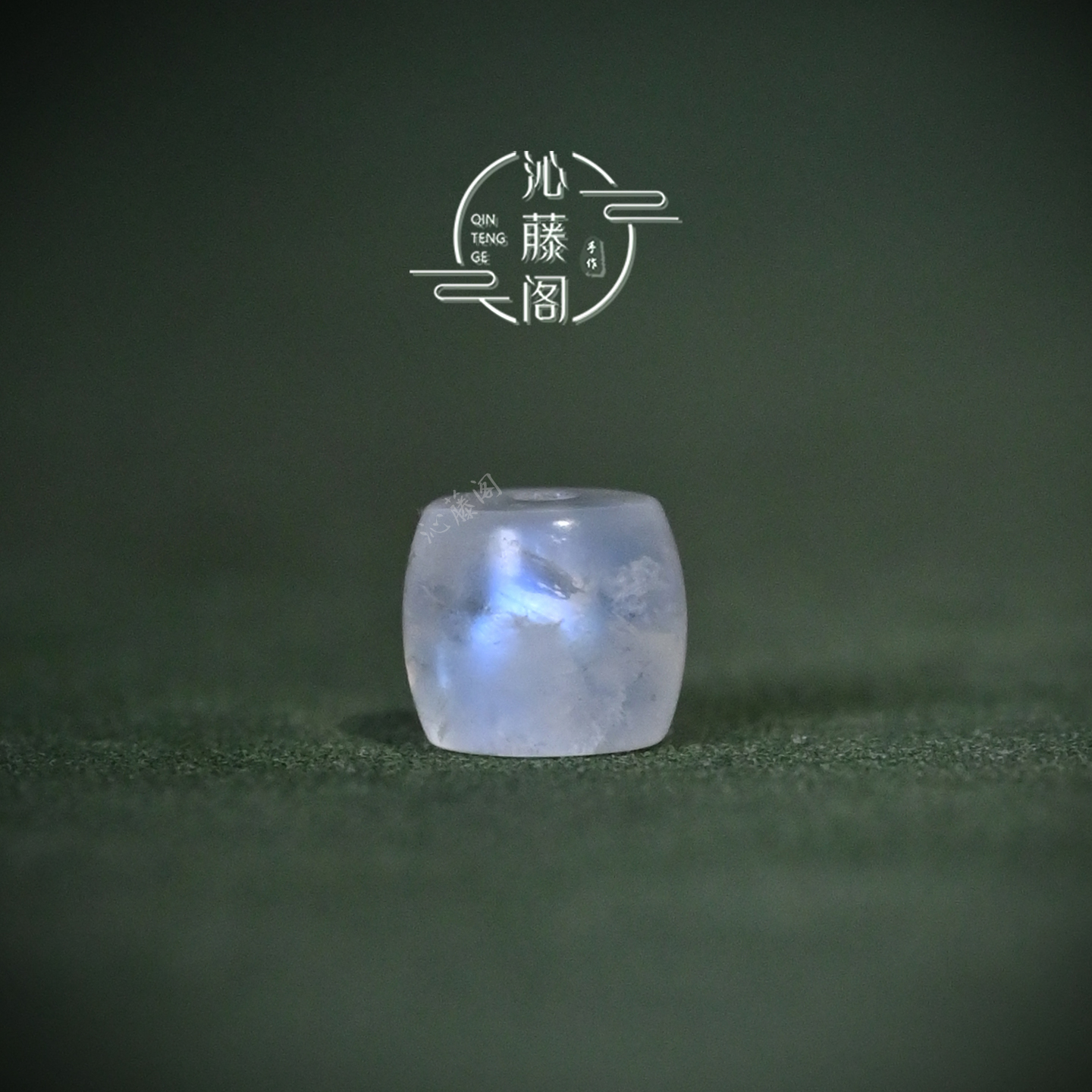 8/10MM蓝月光石直切桶珠文玩配珠手串手链配饰腰珠顶珠散珠单珠子