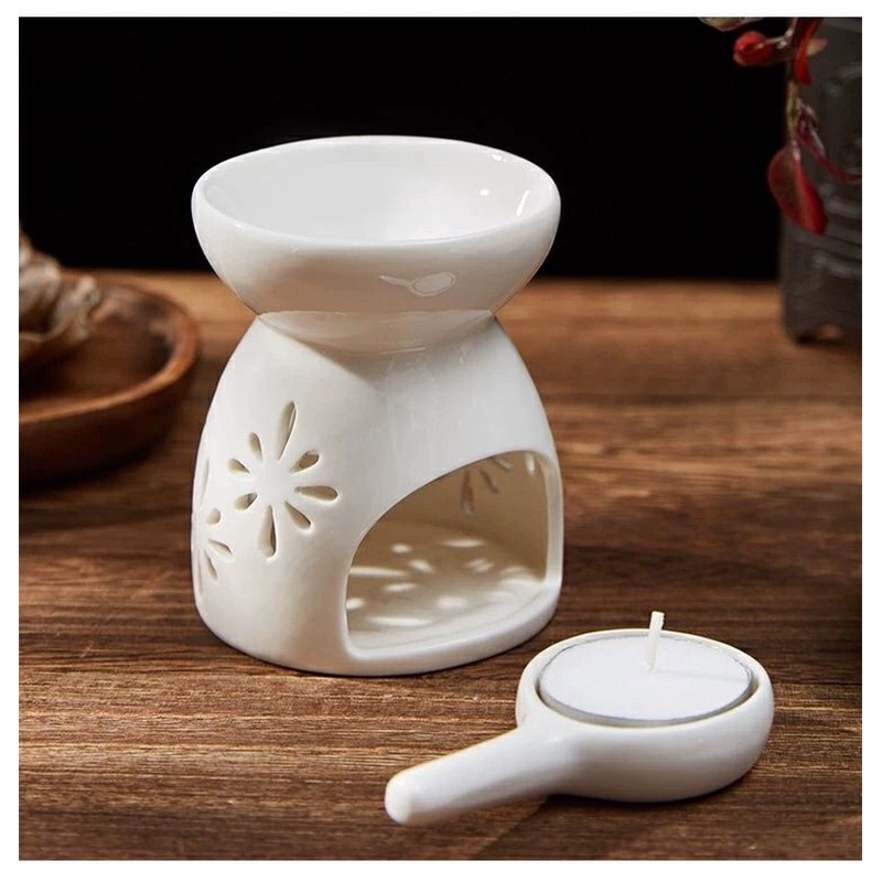 小号陶瓷香薰炉室内蜡烛香薰灯复古家用香熏炉卧室防干烧精油灯