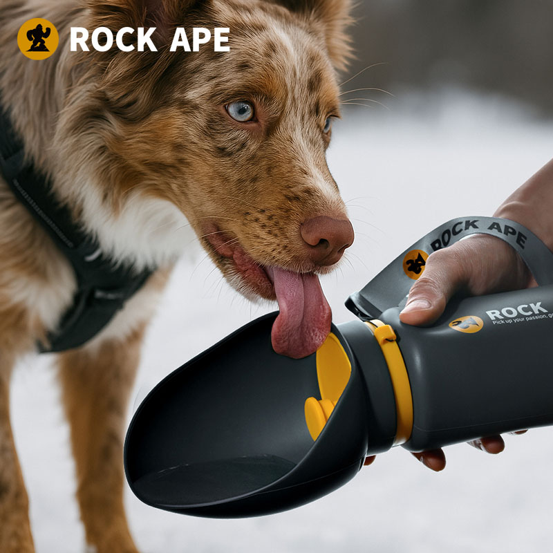 Rock Ape高品质狗狗外出水杯硅胶折叠式大容量耐高温狗狗必备物品