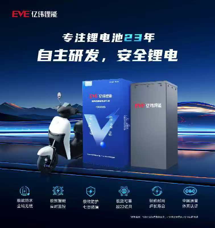 亿纬电动车锂电池60V20Ah/汽车级全新A品/175*155*300mm磷酸铁锂