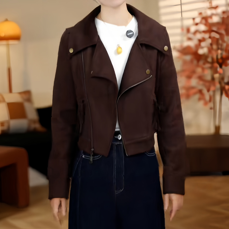 高级感小众时尚百搭短外套女2025年秋冬新款休闲宽松先手夹克上衣