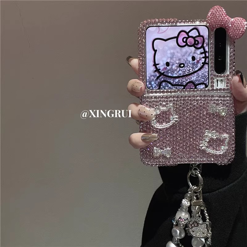 奢华满钻适用华为PuraX手机壳pocket2/s折叠屏p50/novaflip少女心