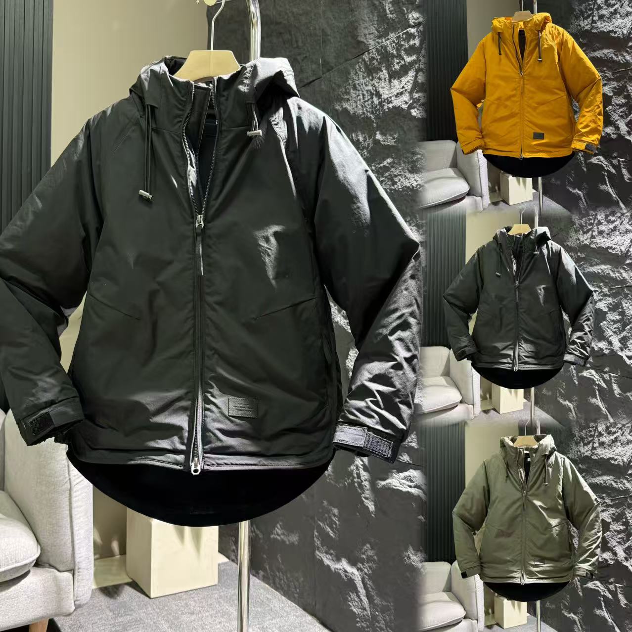 【退货运费险】新款山系机能风休闲潮流连帽羽绒服外套77959