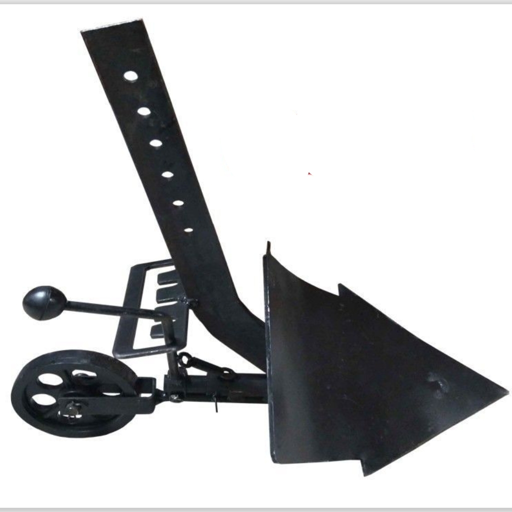 微耕机可调式左右开沟器 轮式开沟犁 小开沟器 开沟犁带轮通用型