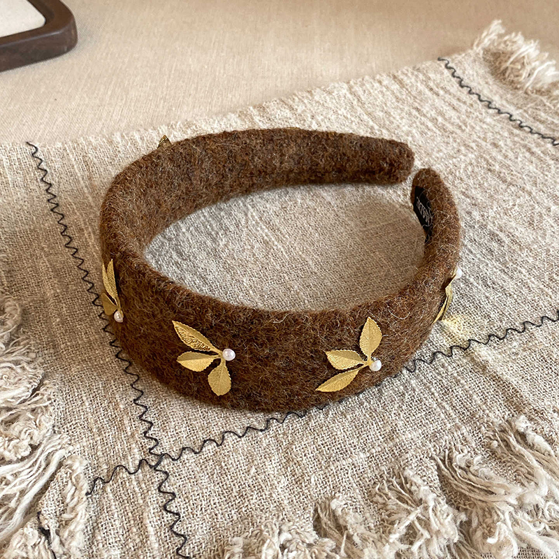 复古美拉德毛呢宽边发箍百搭洋气高级感压发头箍发卡2025新款头饰