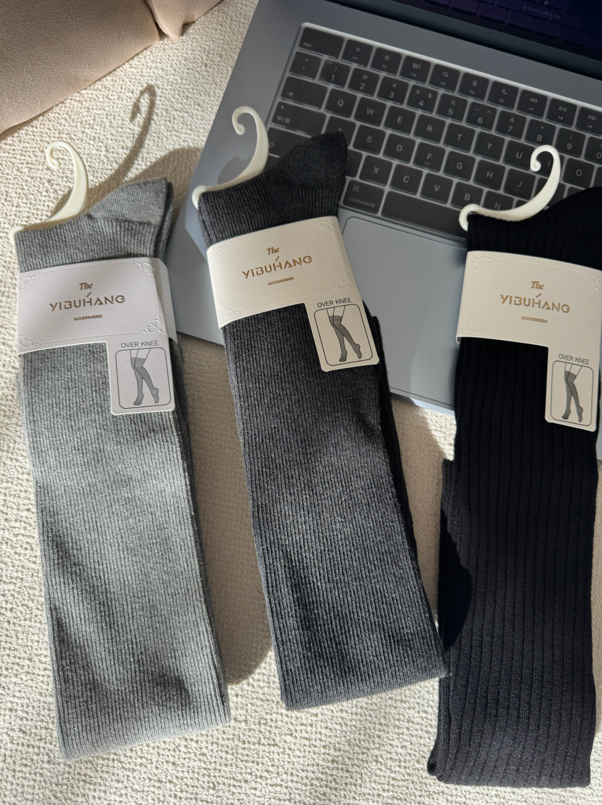 【现货直接拍】长筒袜过膝袜带防滑胶点