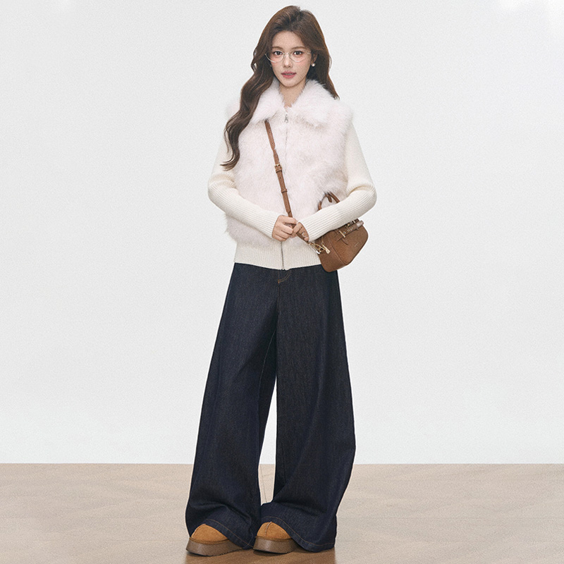 AD1S WPKD1 POLO领毛毛针织棉衣棉服外套2025冬季新款+短裙+原牛