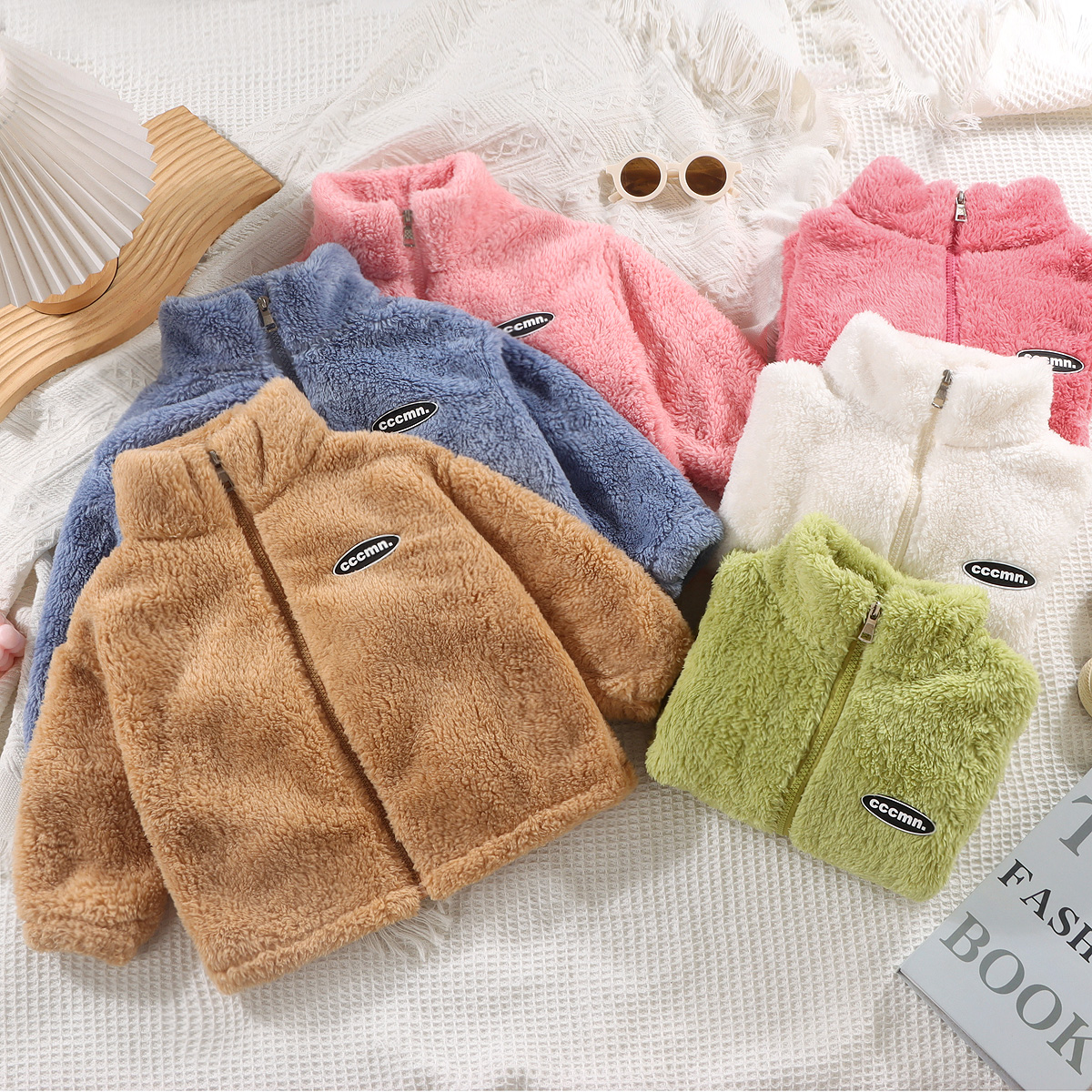 男女童秋冬季儿童秋冬装开衫保暖上衣法兰绒宝宝珊瑚绒抓绒外套