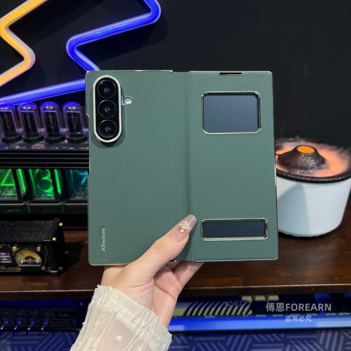 适用于三星ZFold7手机壳双包边翻盖fold7折叠屏保护套真皮新款